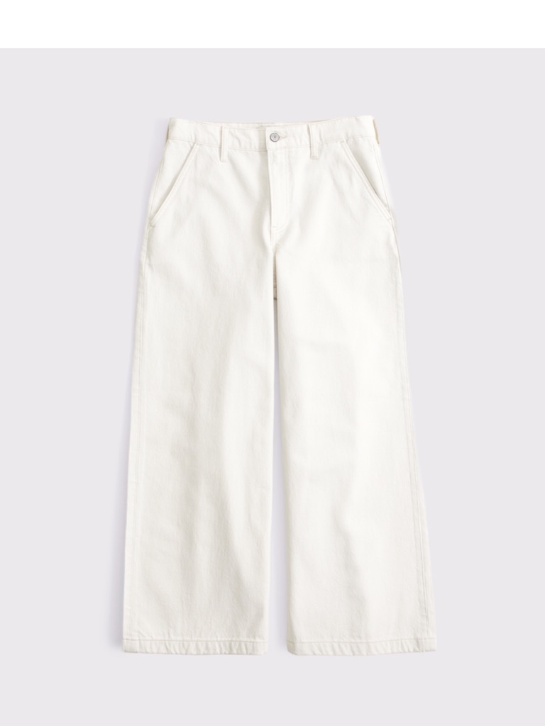 Nwot Wide Leg White Denim Jeans